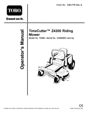 Toro 74380 Operator's Manual