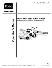 Toro Multi-Pro 1250 Operator's Manual