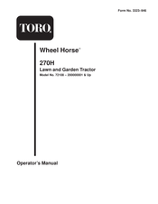 Toro Wheel Horse 270H Operator's Manual