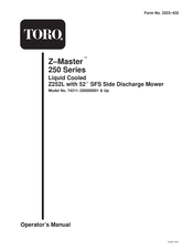 Toro Z-Master Z252L Operator's Manual
