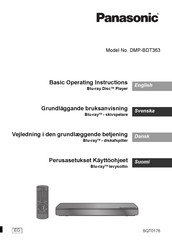 Panasonic DMP-BDT363 Basic Operating Instructions Manual