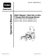 Toro 74292 Operator's Manual