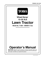 Toro wheel horse 13-32 XLE Operator's Manual