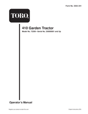 Toro 410 Operator's Manual