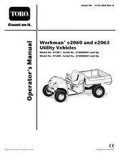 Toro Workman e2060 Operator's Manual