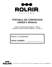 Rolair FC2002HBP6 Owner's Manual