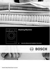 Bosch waa24161gb Instruction & Installation Manual