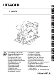Hitachi C 18DGL Handling Instructions Manual