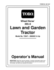 Toro Wheel Horse 265-6 Operator's Manual