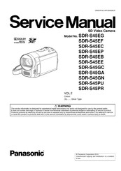 Panasonic SDR-S45EG Service Manual