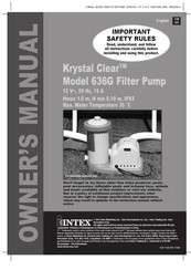 Intex Krystal Clear 636G Manuals 
