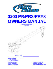 Auto Crane 3203 PR: 3203 PRX Owner's Manual
