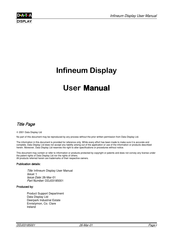 Data Display Infineum User Manual
