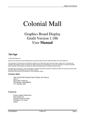 Data Display Colonial Mall User Manual