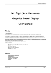 Data Display Mr. Sign User Manual
