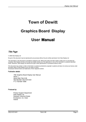Data Display Town of Dewitt User Manual