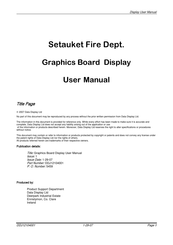 Data Display Setauket Fire Dept. User Manual