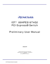 IDT 89HPES16T4G2 Preliminary User's Manual