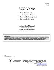 Primary fluid systems ECO-75 Instruction Manual