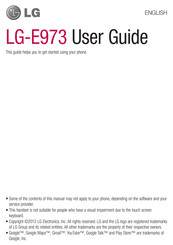 LG E973 User Manual