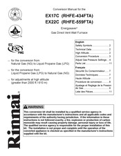 Rinnai Energysaver RHFE-434FT Conversion Manual