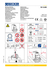 Becker SV 8.400 Operating Instructions