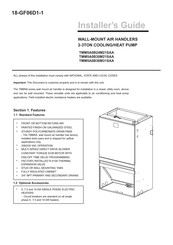 American Standard TMM5A0B30M21SAA Installer's Manual