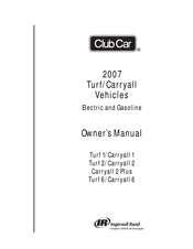 Club Car Turf 6 2007 Owner's Manual