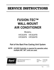 Bard FUSION-TEC HR36APA Service Instructions Manual