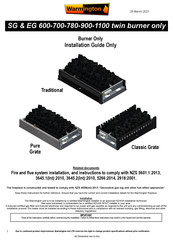 Warmington SG-EG 700 Twin Installation Manual