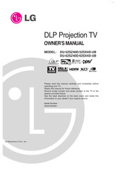 LG DU-62SX4D-UB Owner's Manual