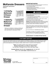 Whittier Wood 1127AUFg Assembly Instructions Manual