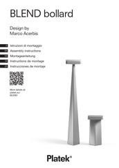 Platek BLEND bollard H 900 Assembly Instructions Manual