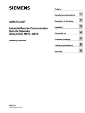 Siemens SCALANCE M800 Operating Instructions Manual