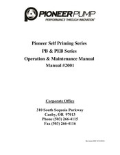 Pioneer PB Series Operation & Maintenance Manual