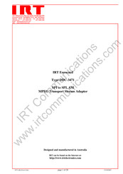 IRT DDC-3471 Instruction Manual
