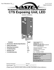 VASTEX E2-CTS-2536 Original Instructions Manual
