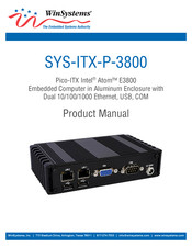 WinSystems SYS-ITX-P-3800 Product Manual