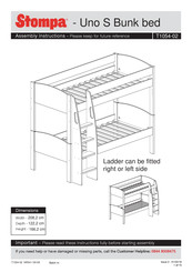 Stompa Uno S Bunk Bed Assembly Instructions Manual