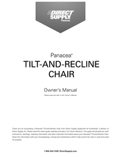 Direct Supply Panacea Tilt-and-Recline Chair Owner's Manual