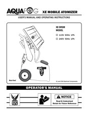 Aquafog XE ORSM User's Manual And Operating Instructions