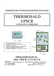 THERMOSALD UPSCR Series Operator's Manual