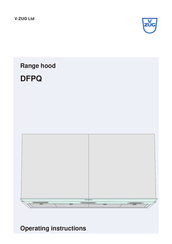 V-Zug DFPQ Series Operating Instructions Manual