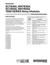 Honeywell EC7850A1122 Installation Instructions Manual