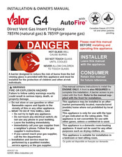 Valor 785YP Installation & Owner's Manual