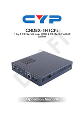 CYP CHDBX-1H1CPL Operation Manual