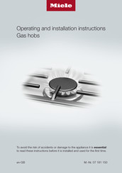 Miele KM 2050 Operating And Installation Instructions
