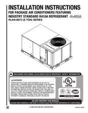 Rheem RLKN-B073DL Installation Instructions Manual