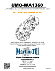 Martin-Till UMO-WA1360 Installation Instructions Manual