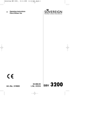 Sovereign SBV 3200 Operating Instructions Manual